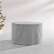Afuera Living Round Vinyl Outdoor Dining Table Cover in Gray