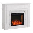Afuera Living Smart Electric Media Fireplace in White Engineered Wood