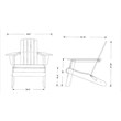 Afuera Living All-Weather Resin Folding Adirondack Chair in White