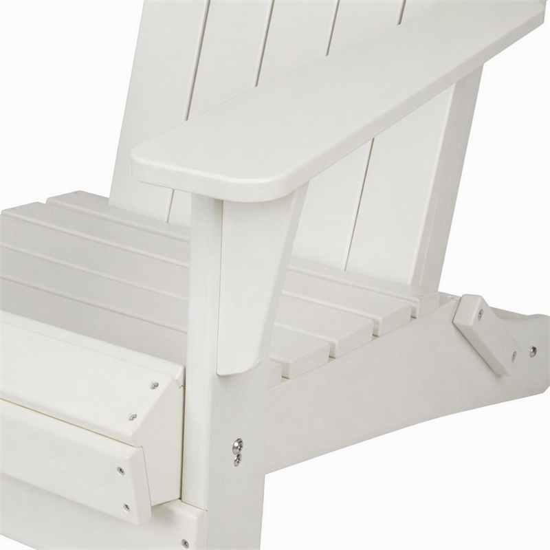 Afuera Living All-Weather Resin Folding Adirondack Chair in White