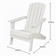 Afuera Living All-Weather Resin Folding Adirondack Chair in White