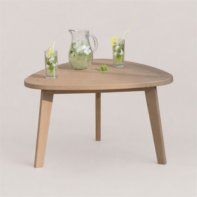 Afuera Living Acacia Wood Patio End Table with Natural Finish