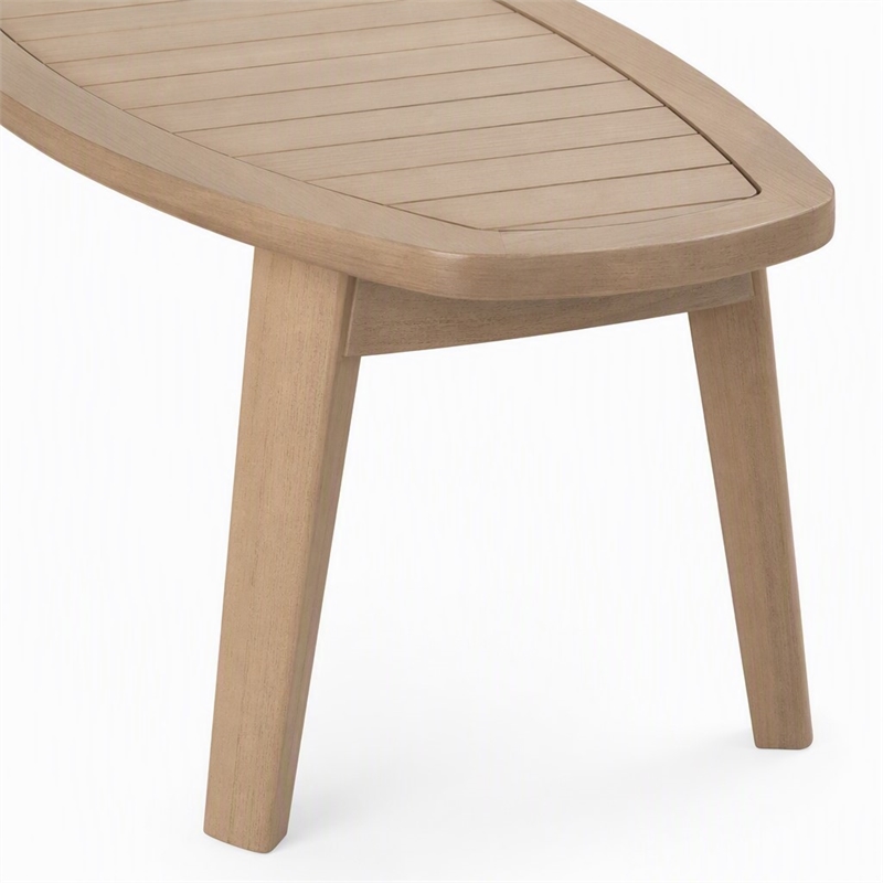 Afuera Living Acacia Wood Patio End Table with Natural Finish