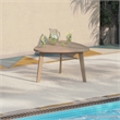 Afuera Living Acacia Wood Patio End Table with Natural Finish