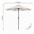 Afuera Living 9' Outdoor Patio Umbrella in Beige with Steel Frame