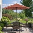 Afuera Living 9' Outdoor Patio Umbrella in Sienna Red with Steel Frame
