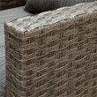 Afuera Living Aluminum and Rattan Patio Loveseat in Grey