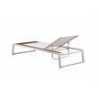 Afuera Living Avra Aluminum Patio Lounger Set in White with Rear Wheels