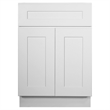 Afuera Living Shaker Kitchen Base Cabinet in White Wood 24x24x34.5 In