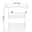 Afuera Living Jelly Jar Ceiling Light with Ribbed Glass in Oil-Rubbed Bronze