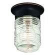 Afuera Living Jelly Jar Ceiling Light with Ribbed Glass in Oil-Rubbed Bronze
