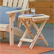 Afuera Living Adirondack Round Foldable Cedar Side Table in Beige