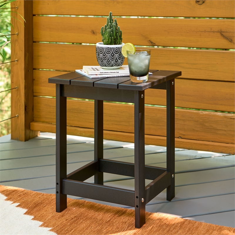 Afuera Living Adirondack Square Resin End Table for Indoor/Outdoor Use