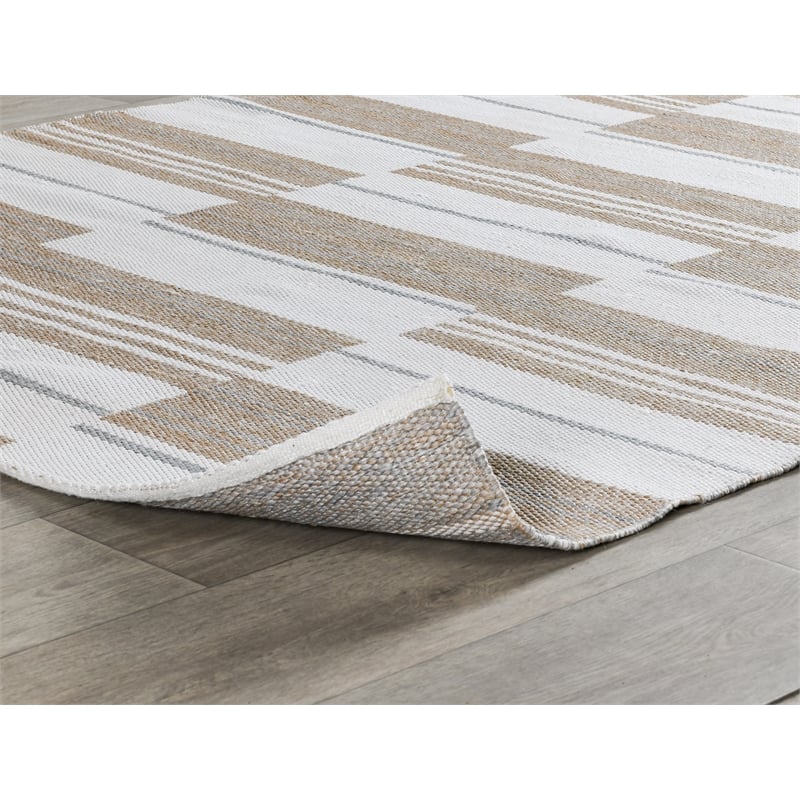 Afuera Living 96 x 120 in Polypropylene Area Rug in Ivory/Natural