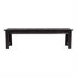 Afuera Living 60-In Cedar Wood Backless Garden Bench in Black Finish