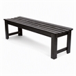 Afuera Living 60-In Cedar Wood Backless Garden Bench in Black Finish