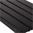 Afuera Living 60-In Cedar Wood Backless Garden Bench in Black Finish