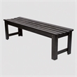 Afuera Living 60-In Cedar Wood Backless Garden Bench in Black Finish