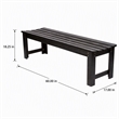 Afuera Living 60-In Cedar Wood Backless Garden Bench in Black Finish
