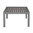Afuera Living Gray Aluminum Outdoor Cocktail Table with Slat Top