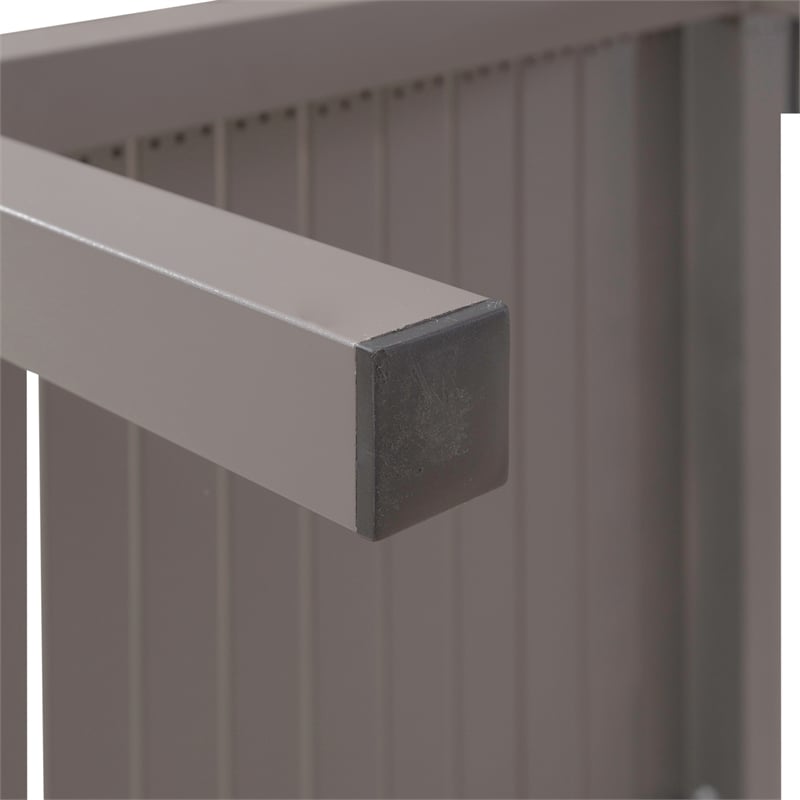 Afuera Living Gray Aluminum Outdoor Cocktail Table with Slat Top