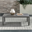 Afuera Living Gray Aluminum Outdoor Cocktail Table with Slat Top