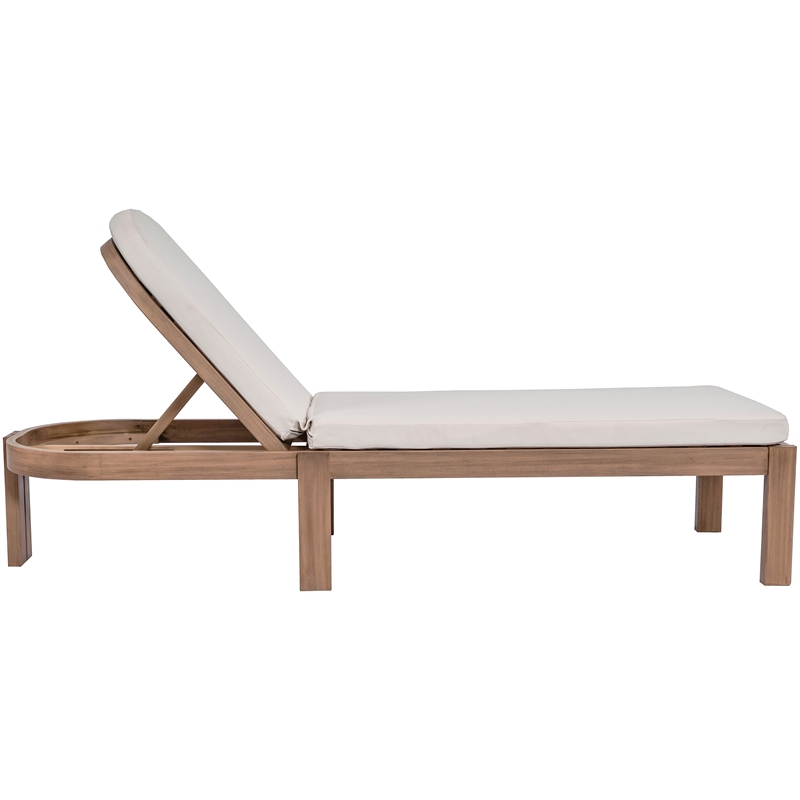 Afuera Living Cream Water Resistant Patio Lounge Chair with Cover