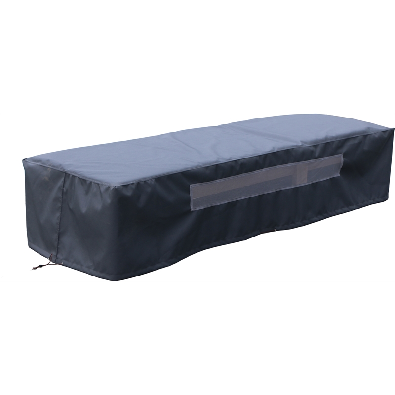 Afuera Living Cream Water Resistant Patio Lounge Chair with Cover