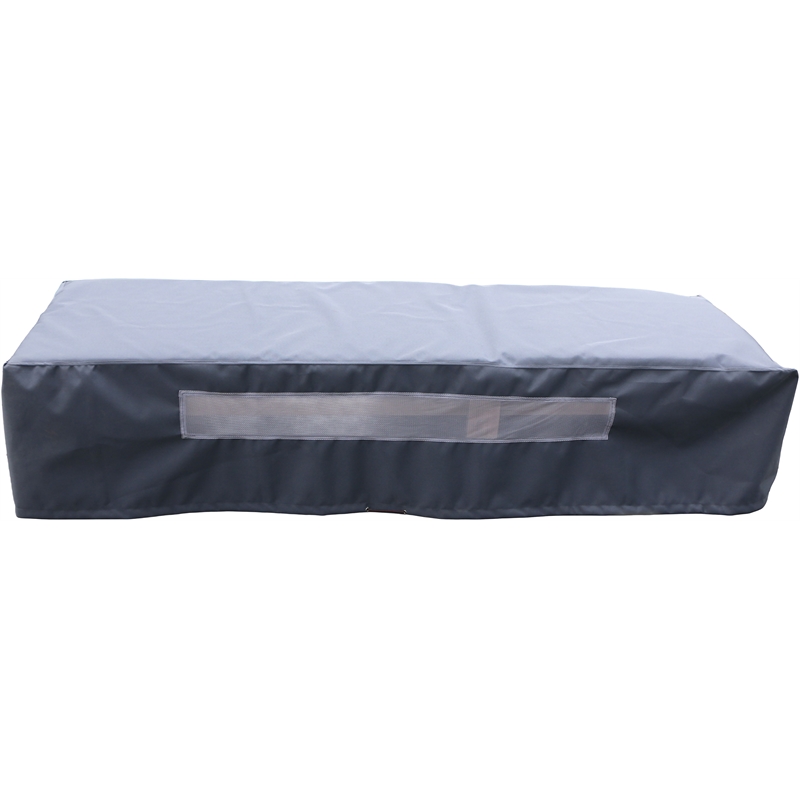 Afuera Living Cream Water Resistant Patio Lounge Chair with Cover