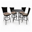 Afuera Living Erin 5-Piece Indoor/Outdoor Pub Set in Multi-Color Sun Fabric