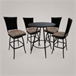 Afuera Living Erin 5-Piece Indoor/Outdoor Pub Set in Multi-Color Sun Fabric