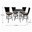 Afuera Living Erin 5-Piece Indoor/Outdoor Pub Set in Multi-Color Sun Fabric