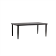 Afuera Living Aluminum Patio Dining Table with Slatted Top in Brown Finish