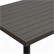 Afuera Living Aluminum Patio Dining Table with Slatted Top in Brown Finish