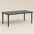 Afuera Living Aluminum Patio Dining Table with Slatted Top in Brown Finish