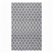 Afuera Living Lattice Polyester Fabric Accent Rug in Gray/Ivory 60 x 96