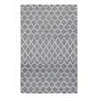Afuera Living Lattice Polyester Fabric Accent Rug in Gray/Ivory 60 x 96