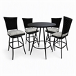 Afuera Living Erin 5-Piece Outdoor Fabric Pub Set with Multi-Color Finish
