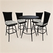 Afuera Living Erin 5-Piece Outdoor Fabric Pub Set with Multi-Color Finish