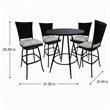 Afuera Living Erin 5-Piece Outdoor Fabric Pub Set with Multi-Color Finish