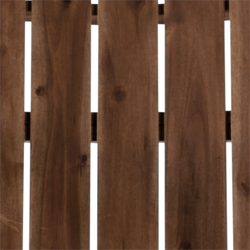 Afuera Living Solid Acacia Wood Outdoor Rocker in Acorn Brown Stain