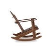 Afuera Living Solid Acacia Wood Outdoor Rocker in Acorn Brown Stain