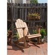 Afuera Living Solid Acacia Wood Outdoor Rocker in Acorn Brown Stain