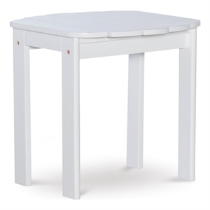 Afuera Living Outdoor Side Table Solid Acacia Wood in White Stain