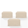 Afuera Living 3-Piece Vinyl Outdoor Loveseat Cover Set in Tan