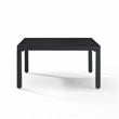 Afuera Living Matte Black Outdoor Metal Coffee Table with Slatted Top