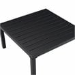 Afuera Living Matte Black Outdoor Metal Coffee Table with Slatted Top
