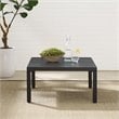 Afuera Living Matte Black Outdoor Metal Coffee Table with Slatted Top
