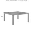 Afuera Living Matte Black Outdoor Metal Coffee Table with Slatted Top