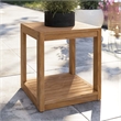 Afuera Living Teak Wood Patio Side Table in Natural Finish